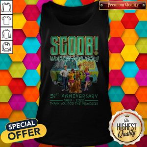 Scoob Where Are You 51st Anniversary 1969-2020 Thank You For The Memories Tank Top