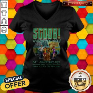 Scoob Where Are You 51st Anniversary 1969-2020 Thank You For The Memories V-neck