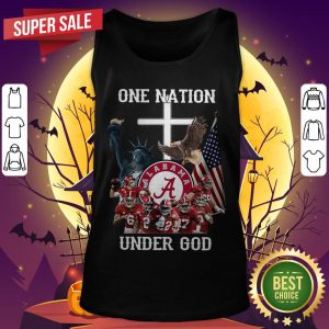 Alabama CrimsAlabama Crimson Tide One Nation Under God Tank Topon Tide One Nation Under God Shirt