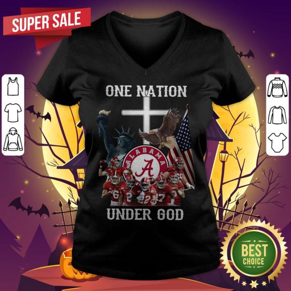 Alabama Crimson Tide One Nation Under God V-neck