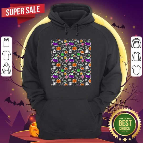 Cute Spoopy Ghosts And Halloween Candy Hoodie