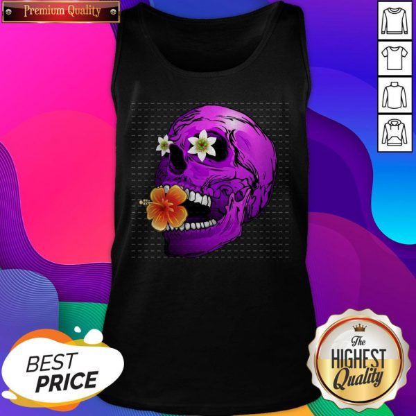 Day of the Dead Floral Sugar Skull Tank Top