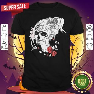 Day Of The Dead Rose Girl Sugar Skull Shirt
