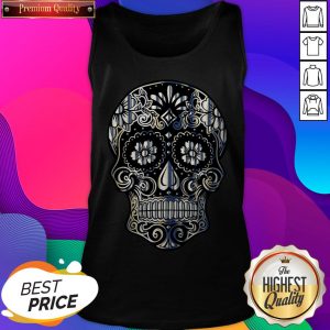 Day Of The Dead Silver Skull Tank Top