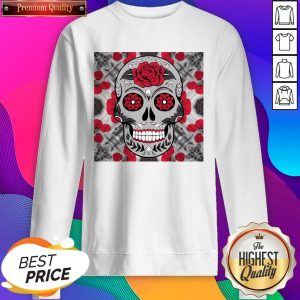 Day Of The Dead Sugar Skull With Rose SweatShirt