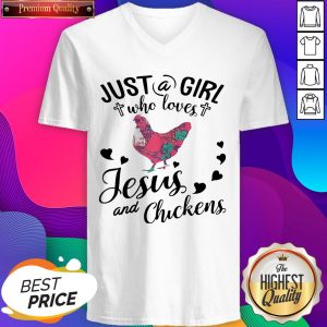 Just A Girl Who Loves Jesus And Chickens V-neck