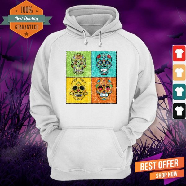 Mexican Dia De Muertos Day Of The Dead Skull And Roses Hoodie