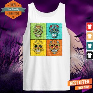 Mexican Dia De Muertos Day Of The Dead Skull And Roses Tank Top