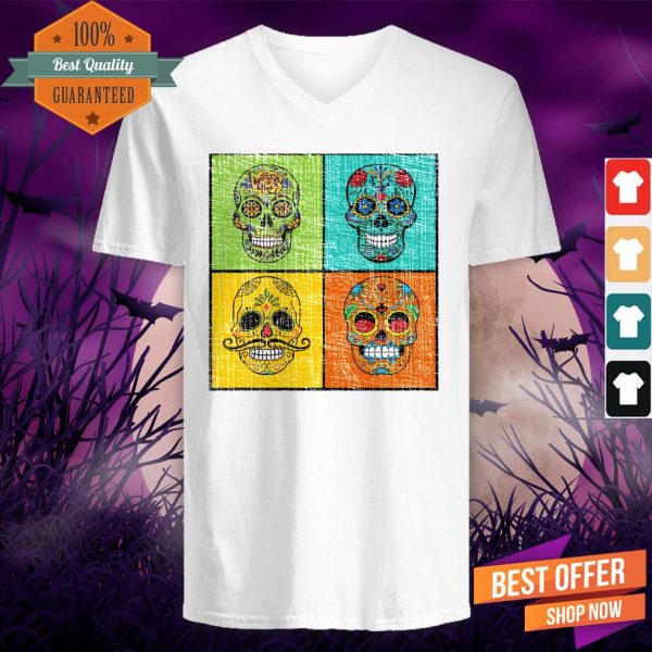 Mexican Dia De Muertos Day Of The Dead Skull And Roses Shirt
