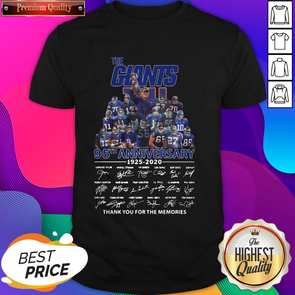 Official New York Giants 95th Anniversary 1925 2020 Thank You For The ...
