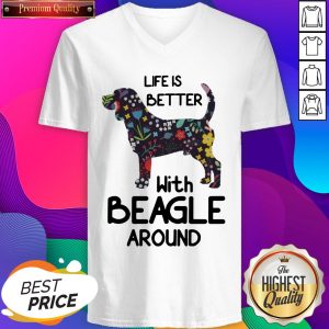 Premium Life Better With Beagle Around V-neck