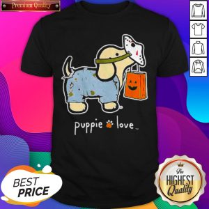 Puppie Love Dog Mask Jason Voorhees Halloween Shirt