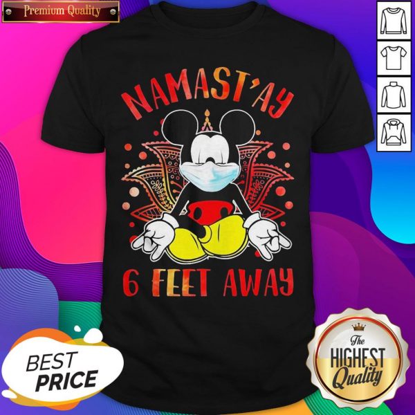 Yoga Chill Mickey Mouse Mask Namastay 6 Feet Away Shirt