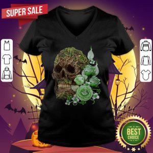 Unique Cool Floral Tree Spirit Skull Day Of The Dead Muertos V-neck