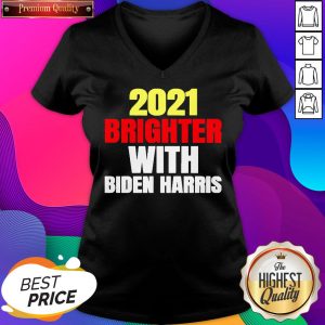 2021 Brighter With Biden Harris V-neck- Design By Sheenytee.com