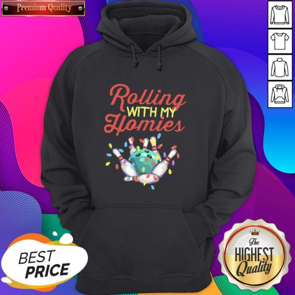 Bowling Rolling With My Homies Light Christmas Sweater Hoodie- Design By Sheenytee.com