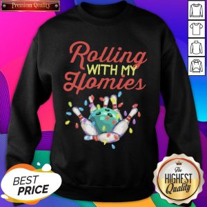 Bowling Rolling With My Homies Light Christmas Sweater Sweatshirt- Design By Sheenytee.com