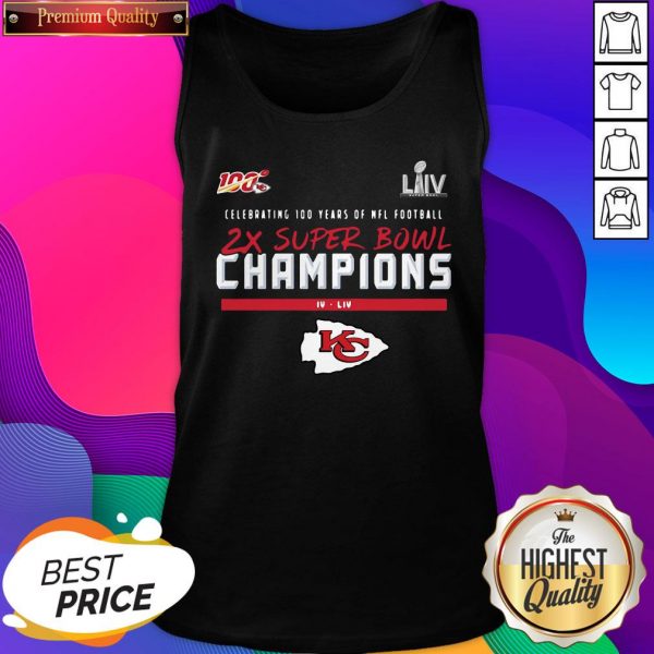 Celebrating 100 Years Of NFL Football 2x Super Bowl Champions Tank Top- Design By Sheenytee.com