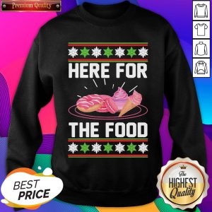 Here For The Food Donut Ice Cream Ugly Christmas ShirtHere For The Food Donut Ice Cream Ugly Christmas Sweatshirt- Design By Sheenytee.com