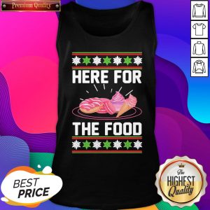 Here For The Food Donut Ice Cream Ugly Christmas ShirtHere For The Food Donut Ice Cream Ugly Christmas Tank Top- Design By Sheenytee.com