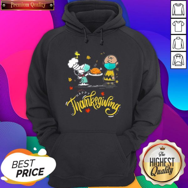 Snoopy And Charlie Brown Face Mask Happy Thanksgiving Hoodie