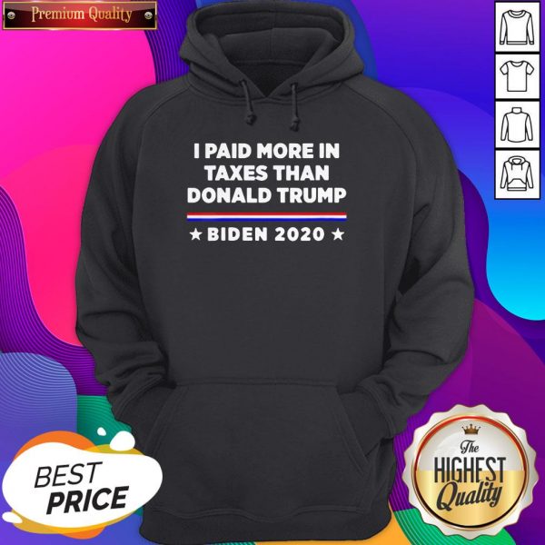 2020 I Paid More in Taxes Than Donald Trump US Hoodie