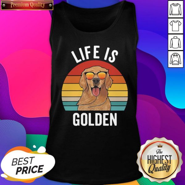 Life Is Golden Dog Lover Vintage Tank Top- Design By Sheenytee.com