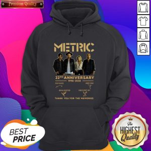 Metric 22nd Anniversary 1998 2020 Thank You For The Memories Signatures Hoodie- Design By Sheenytee.com