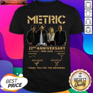 Metric 22nd Anniversary 1998 2020 Thank You For The Memories Signatures Shirt- Design By Sheenytee.com