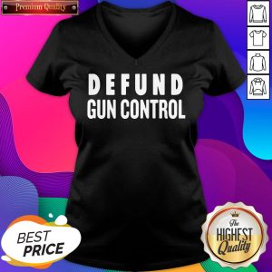 Official Defund Gun Control V-neck- Design By Sheenytee.com