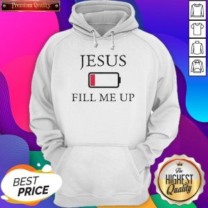 Official Jesus Fill Me Up Low Battery Symbol Hoodie- Design by Sheenytee.com