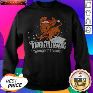 Premium Dachshund Through The Snow SweatShirts- Design by Sheenytee.com