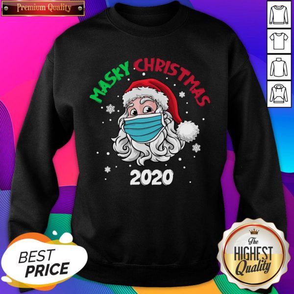 Santa Face Mask Masky Christmas 2020 Sweatshirt- Design By Sheenytee.com