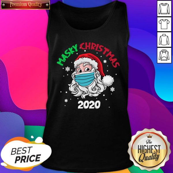 Santa Face Mask Masky Christmas 2020 Tank Top- Design By Sheenytee.com