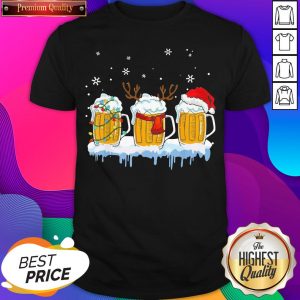 Santa Reindeer Beer Christmas Shirt- Design By Sheenytee.com