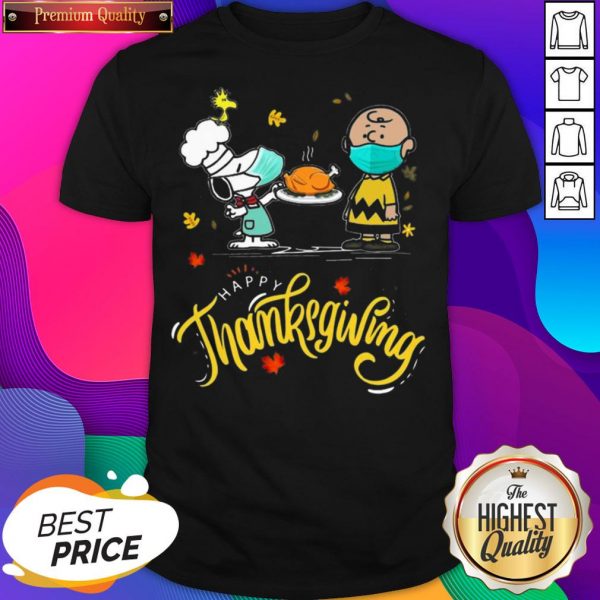 Snoopy And Charlie Brown Face Mask Happy Thanksgiving Shirt