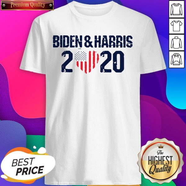 Biden And Harris 2020 Heart American Flag Shirt
