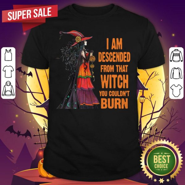 Witch I Am Descended From That Witch You Couldn’t Burn Halloween Shirt