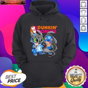 Stitch And Toothless Hug Dunkin Donuts Hoodie