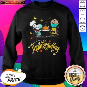 Snoopy And Charlie Brown Face Mask Happy Thanksgiving SweatShirt