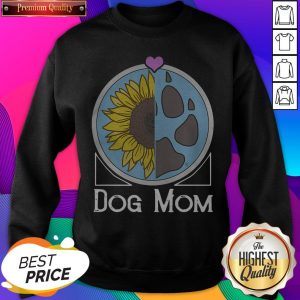 Funny Dog Mom Sunflower And Paw SweatShirt