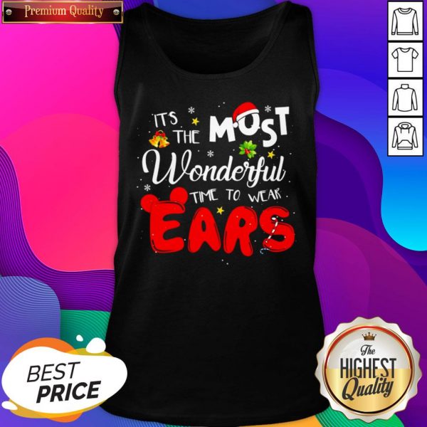Disney Christmas It’s The Most Wonderful Time To Wear Ears Tank Top