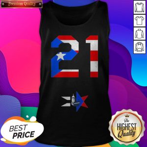 21 Proud For Puerto Rico American Flag Tank Top