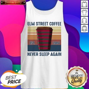 Elm Street Coffee Est 1984 Never Sleep Again Vintage Tank Top