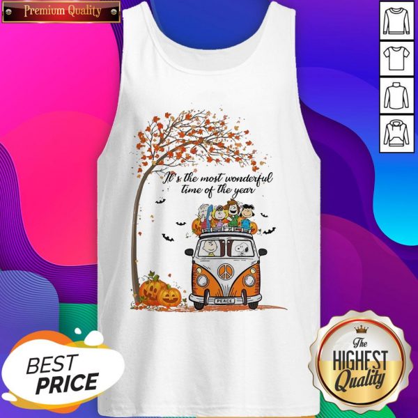 Car Peanuts It’s The Most Wonderful Time Of The Year Tank Top