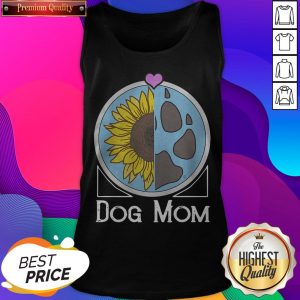Funny Dog Mom Sunflower And Paw Tank Top