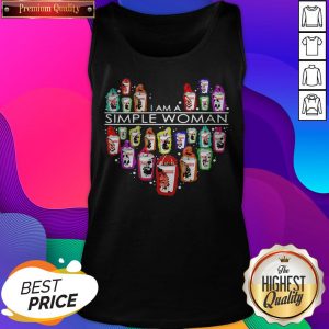 I Am A Simple Woman Heart Dunkin Donuts Tank Top