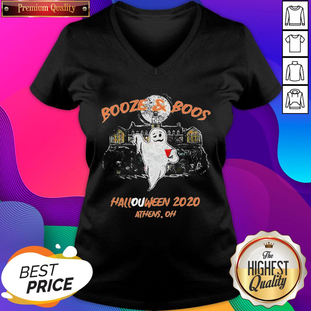 Booze & Boos Halloween 2020 Athens Oh V-neck