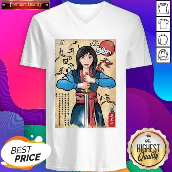 The Legend Of The Woman Warrior Woodblock From Pop-Up V-neck