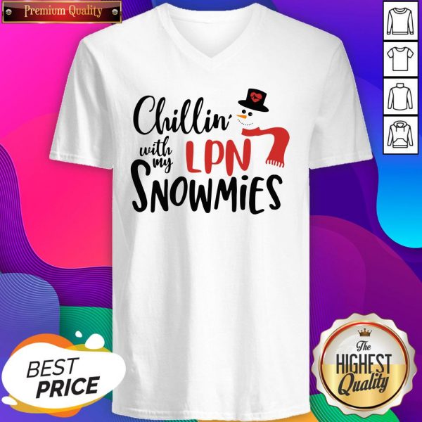 Chillin’ With My Lpn Snowmies Christmas V-neck- Design By Sheenytee.com